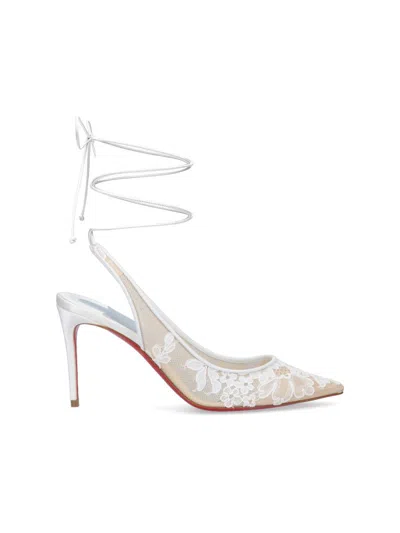 Christian Louboutin With Heel In White
