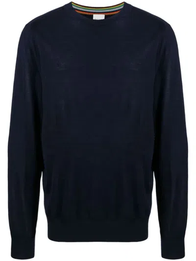 Paul Smith Mens Sweater Crew Neck Clothing In Blue