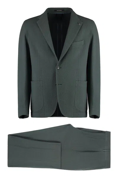Tagliatore Wool And Mohair Two Piece Suit In Green