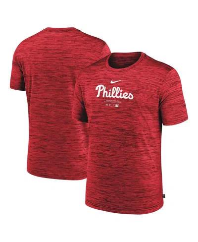 Nike Men's Burgundy Philadelphia Phillies Authentic Collection Velocity Performance Practice T-shirt In Red