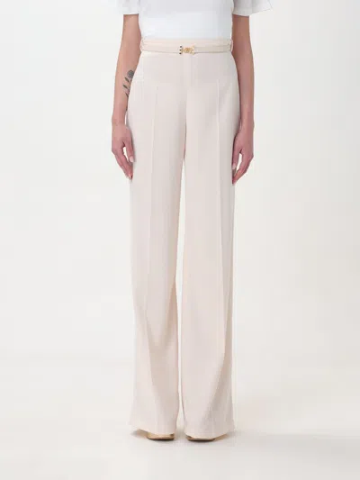 Elisabetta Franchi High-waisted Flared Trousers In Butter