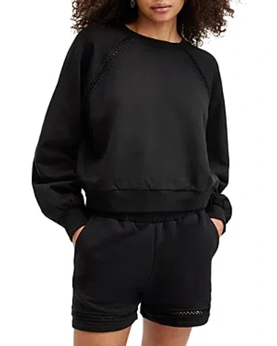 Allsaints Organic Cotton Ewelina Sweatshirt In Black