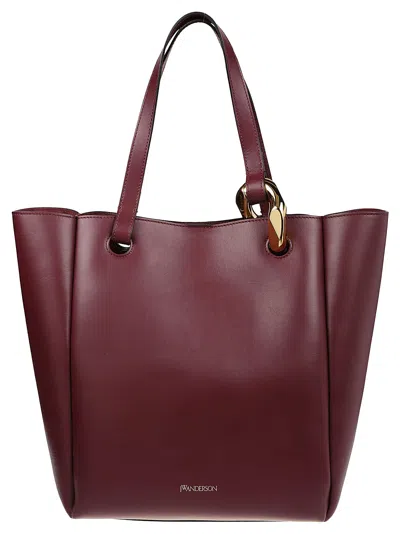 Jw Anderson The Corner Tote Bag In Red
