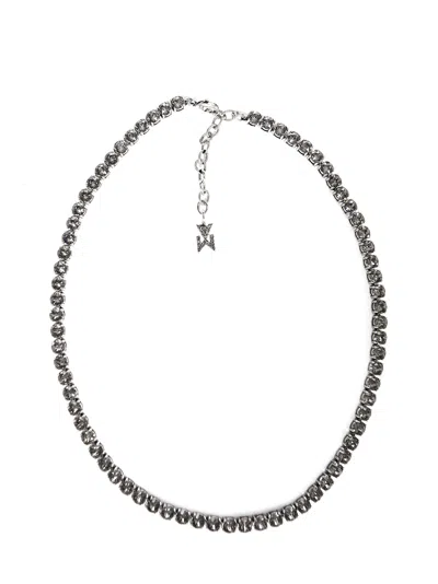 Amina Muaddi Necklace In Silver