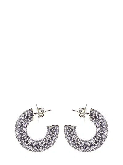 Amina Muaddi Cameron Small Earrings In Lilac