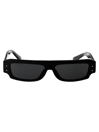 Dolce &amp; Gabbana Eyewear 0dg4458 Sunglasses In 501/87 Black