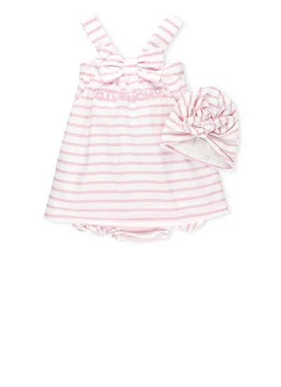 Givenchy Babies' Cotton Three-piece Set In Pink