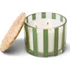 Paddywax Al Fresco Stripe Candle In Green