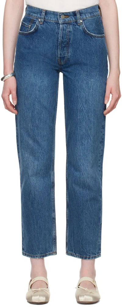 Anine Bing Jeans Benson In Washed Blue