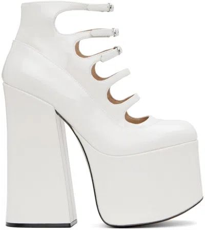 Marc Jacobs White 'the Patent Leather Kiki' Heels In 100 White