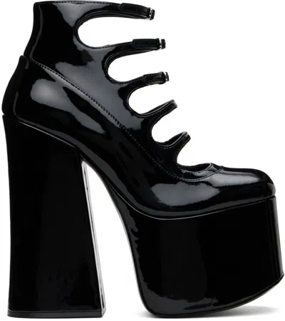 Marc Jacobs Black 'the Patent Leather Kiki' Heels In 001 Black