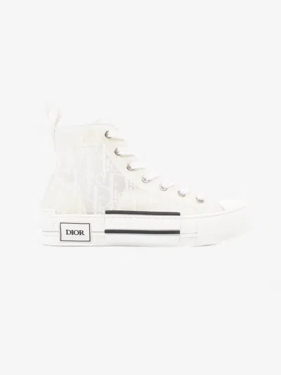 Dior B23 High Top Sneakers Canvas In White