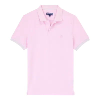 Vilebrequin Logo-embroidered Organic Cotton Polo Shirt In Pink