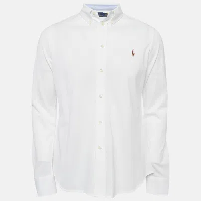 Pre-owned Polo Ralph Lauren White Cotton Pique Shirt Xl