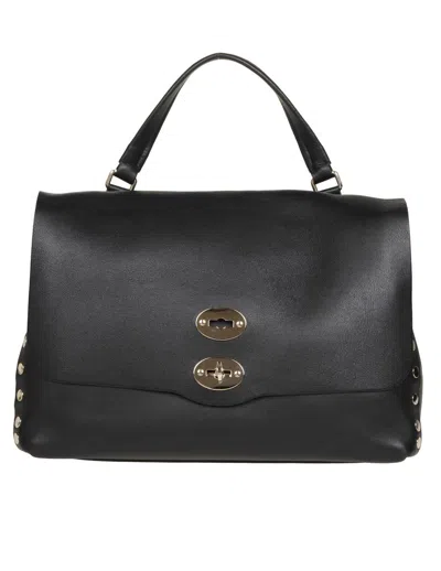 Zanellato Soft Leather Bag That Can Be Carried By Hand Or Over The Shoulder In Black
