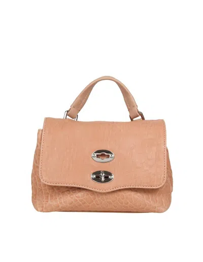 Zanellato Soft Leather Bag That Can Be Carried By Hand Or Over The Shoulder In Rose