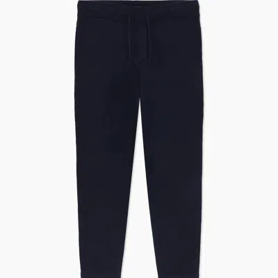 Onia Faded French Cotton-terry Track Pants In Blue
