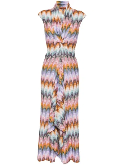Missoni Zigzag-pattern Maxi Dress In Multicolour