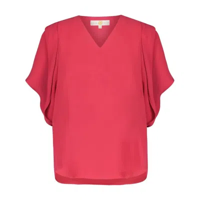 Anna Cate Serena Short Sleeve Top In Beetroot In Red
