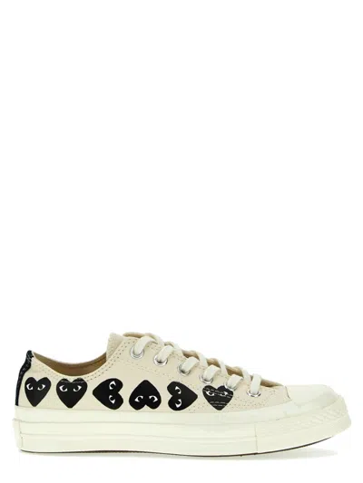 Comme Des Garçons Play X Converse Sneakers In White/black
