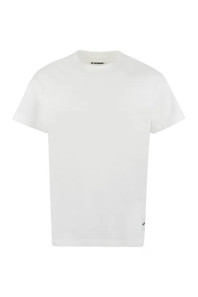Jil Sander Set Of Three Cotton T-shirts In White
