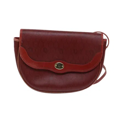 Dior Honeycomb Red Canvas Shoulder Bag ()
