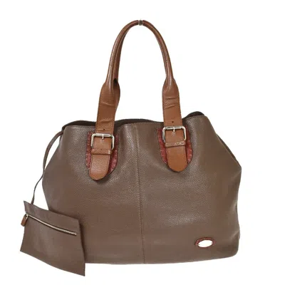 Fendi Selleria Brown Leather Shoulder Bag ()
