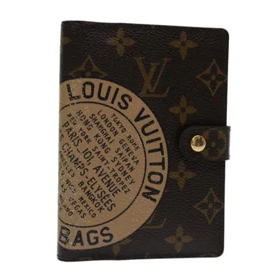 Pre-owned Louis Vuitton Agenda Pm Black Canvas Wallet  ()
