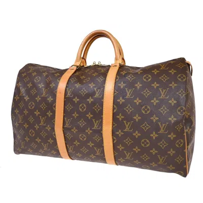 Pre-owned Louis Vuitton Keepall 50 Brown Canvas Travel Bag ()