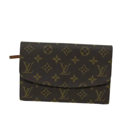 Pre-owned Louis Vuitton Pochette Rabat Brown Canvas Clutch Bag ()