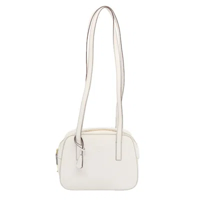 Prada White Leather Shoulder Bag ()