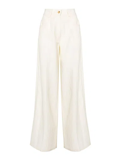 Forte Forte Cotton Blend Trousers In White