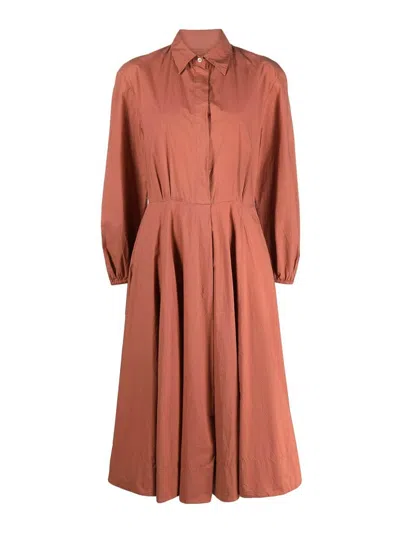 Forte Forte Cotton Shirt Dress In Brown