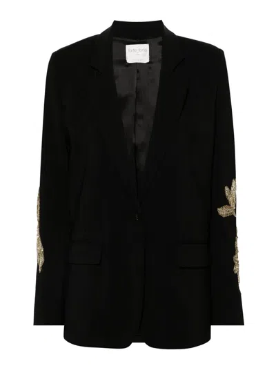 Forte Forte Forte_forte Embroidery Stretch Crepe Cady Jacket Clothing In Black
