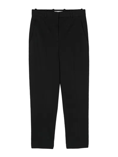 Circolo 1901 Oxford Carrot Fit Trousers In Black