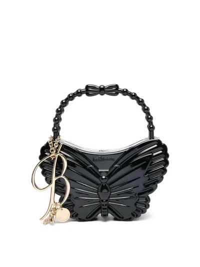Blumarine Butterfly Shaped Handbag In Black