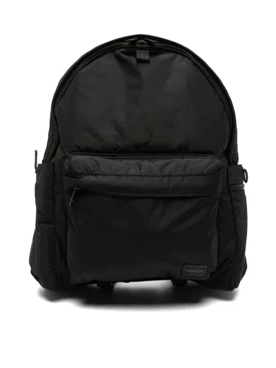 Porter-yoshida & Co Logo-patch Padded Backpack In Black