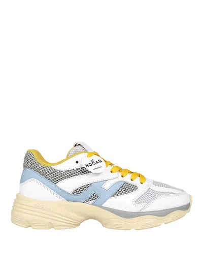 Hogan Runner H665 Multicolor Sneakers In White