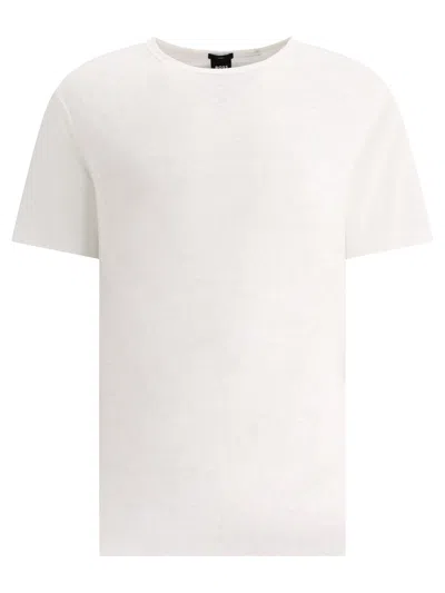 Hugo Boss "tiburt" Linen T Shirt In Neutral