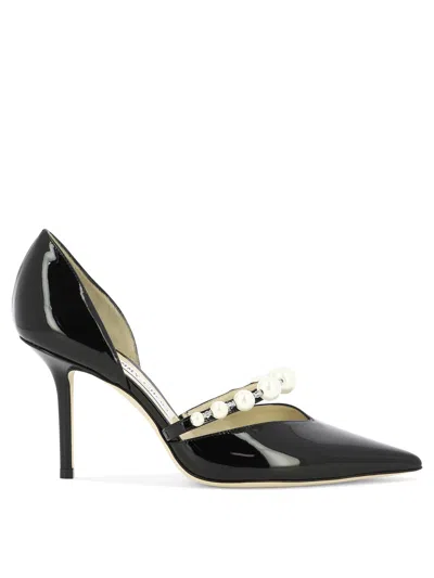 Jimmy Choo Aurelie D'orsay Pearly Band Pumps In Black