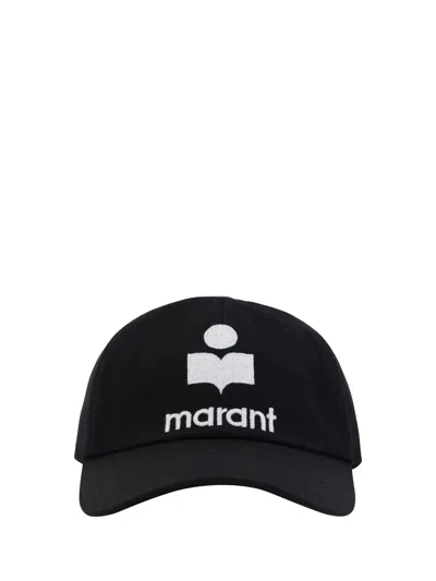 Isabel Marant Tyron Baseball Hat In Black/ecru