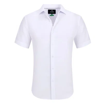 Tom Baine Solid Performance Button Down In White