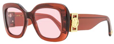 Lanvin Women's Square Sunglasses Lnv626s 601 Deep Red 53mm In Multi
