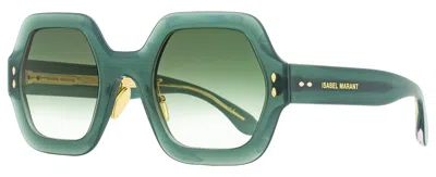 Isabel Marant Women's Ely Sunglasses Im0004s 1ed9k Transparent Green 52mm In Multi