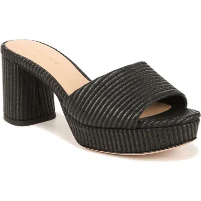 Veronica Beard Dali Platform Slide Sandal In Black Striped