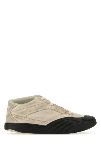 Givenchy Sand Fabric And Leather Skater Sneakers In Brown