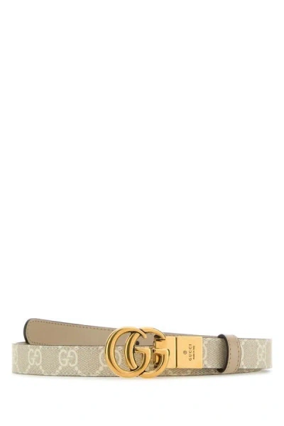 Gucci Woman Gg Fabric Reversible Gg Marmont Belt In Multicolor