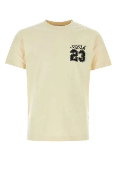 Off-white Off White Man Sand Cotton T-shirt In Brown