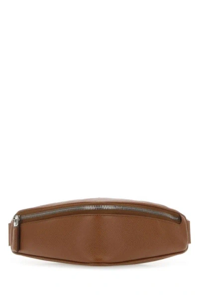Prada Man Brown Leather Belt Bag