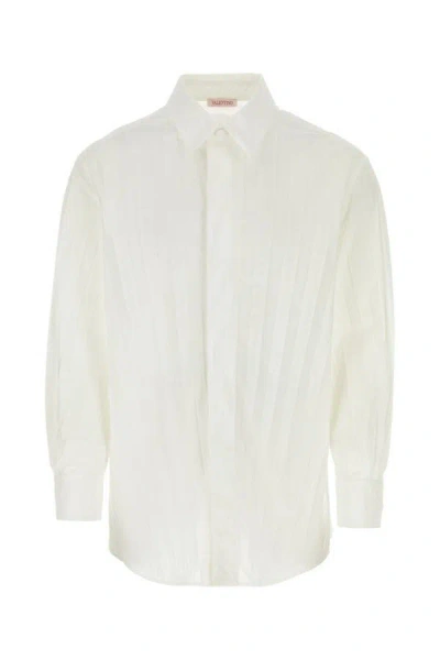 Valentino Garavani Man White Tech Nylon Oversize Shirt
